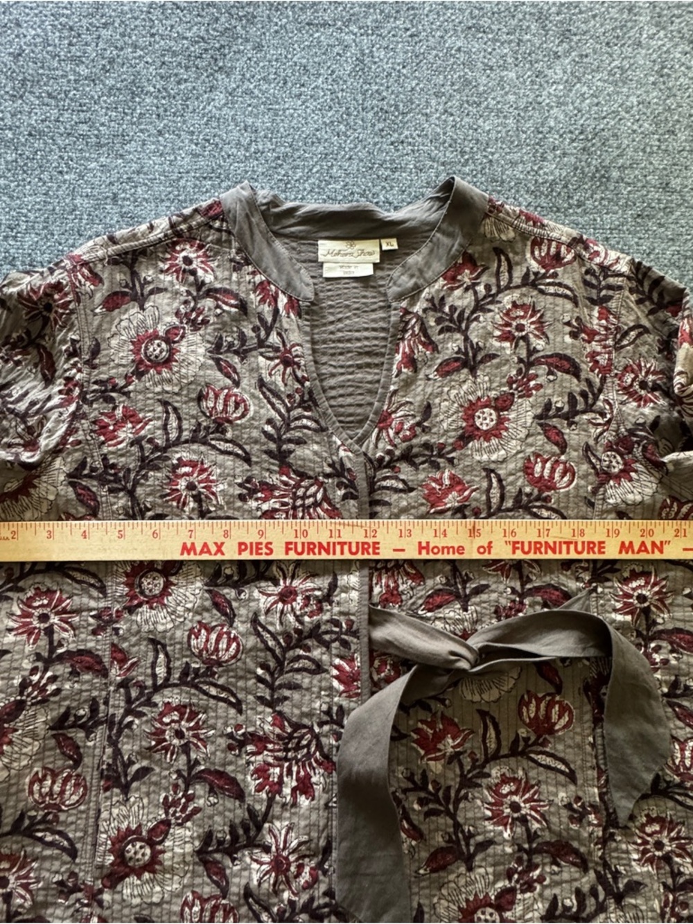 Mehera Shaw XL Lagenlook Boho 3 Piece Set Indian Block Print Artisan SlowFashion - Picture 16 of 16